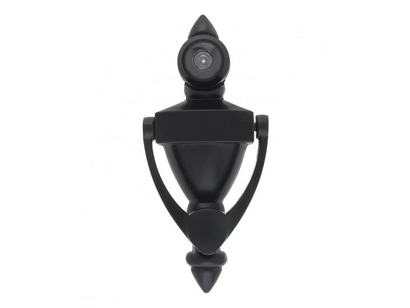 5 Inch Silver Zinc Alloy Door Knocker With 180 Degree High Definition Door Carousel 1