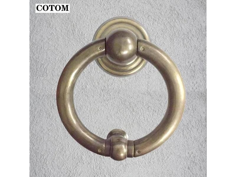 Vintage Solid Brass Front Door Knocker Wooden Door Pull For Entrance Carousel 2