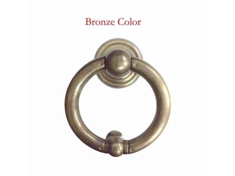 Vintage Solid Brass Front Door Knocker Wooden Door Pull For Entrance Carousel 1