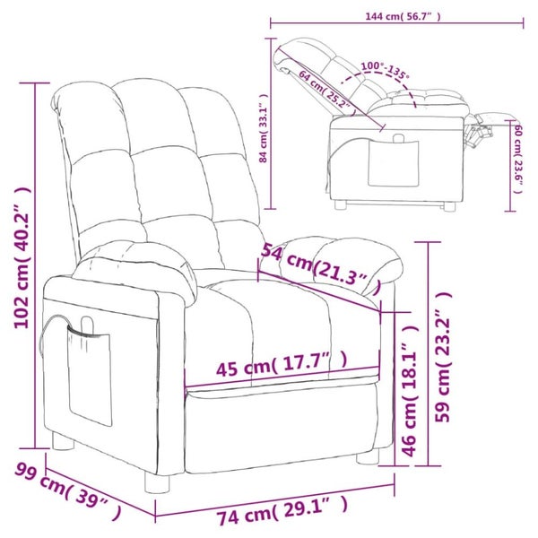 Massage Chair Light Grey Fabric Taxitt Carousel 2
