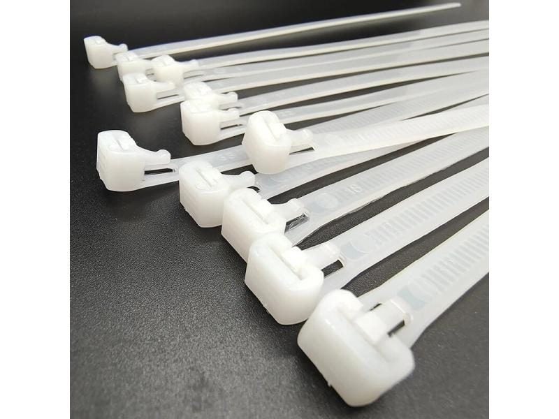 30/50/100pcs Releasable Nylon Cable Ties Width 5mm/8mm Reusable Plastic Cable Carousel 2