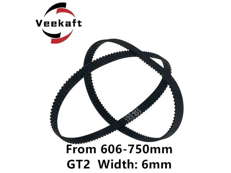 3D Printer Parts GT2 6mm Closed Loop Rubber Timing Belt 606 610 616 630 640 650 Carousel 1