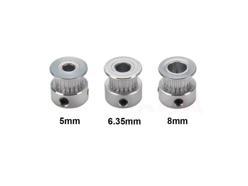 2pcs 3D Printer Parts GT2 Timing Pulley 20T Aluminum Bore 5-8mm For Width 6mm Carousel 1