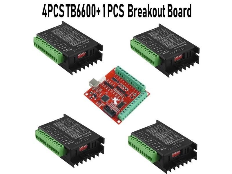 4PCS Stepper Motor Driver TB6600 Upgrade Nema 23 Nema17 4A DC9-42V 1Pcs Carousel 1