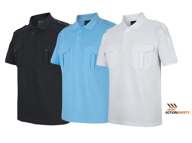 JBs Short Sleeve Epaulette Polo - XS to 9XL Carousel 1