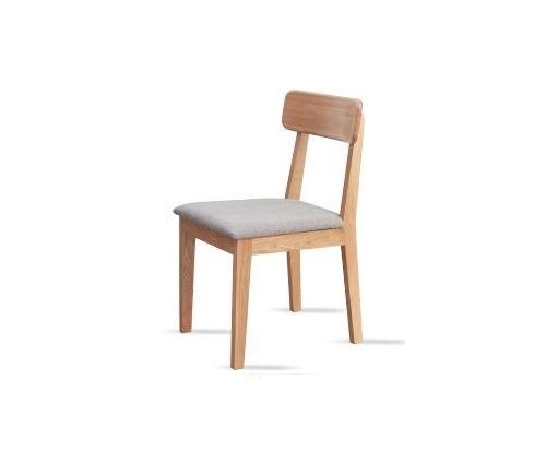 Humbie Solid Oak Dining Chair With Fabric Pad (Oak Furniture Store) Carousel 1