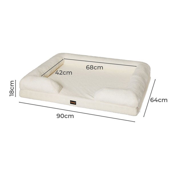 PaWz Memory Foam Pet Sofa Bed Cushion Dog Cat Mattress Washable Removable Carousel 2