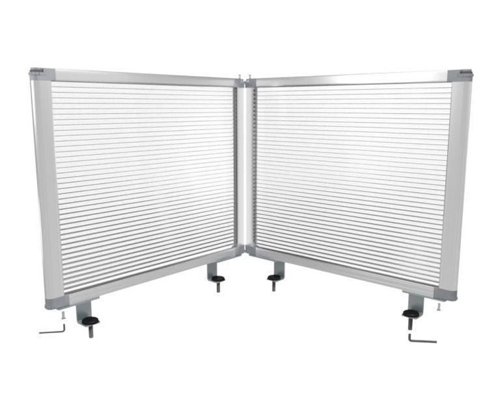 Desk Mounted Partitions 450mm High x 1160mm Wide - Polycarbonate Carousel 1