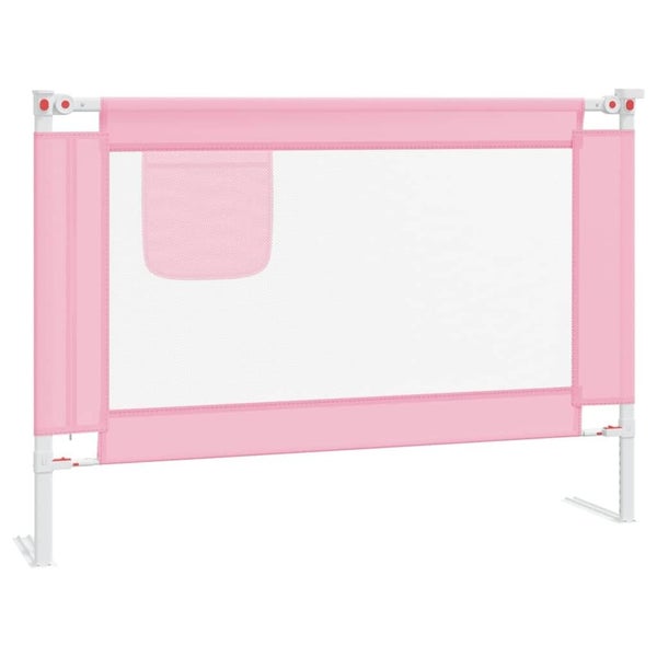 vidaXL Toddler Safety Bed Rail Pink 90x25 cm Fabric Carousel 2