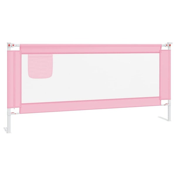 vidaXL Toddler Safety Bed Rail Pink 200x25 cm Fabric Carousel 2