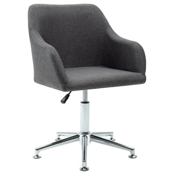 vidaXL Swivel Office Chair Dark Grey Fabric Carousel 1