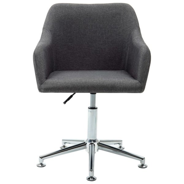 vidaXL Swivel Office Chair Dark Grey Fabric Carousel 2