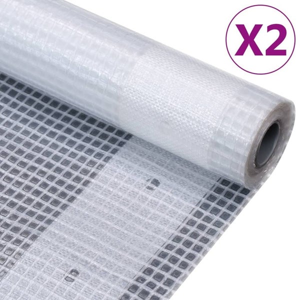 vidaXL Leno Tarpaulins 2 pcs 260 g/m 3x3 m White Carousel 1