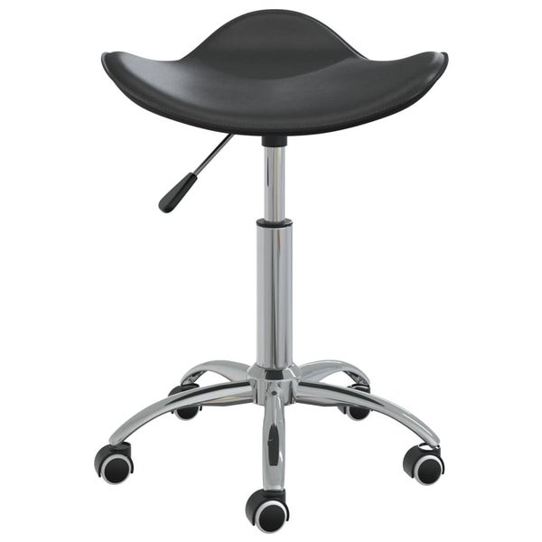 vidaXL Salon Spa Stool Black Faux Leather Carousel 2