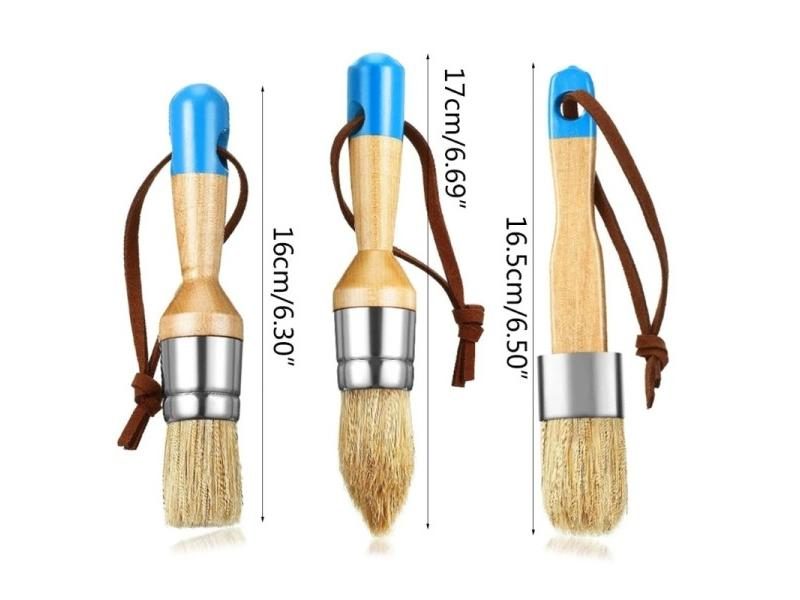 3 Pcs/Set Ergonomic Handle Chalk Wax Paint Brushes Bristle Stencil Brushes Tool Carousel 1
