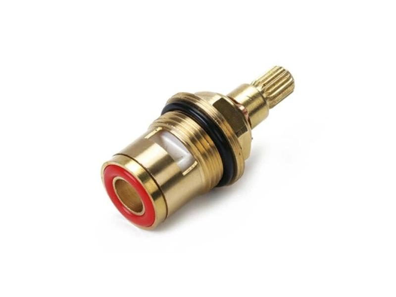 2x Brass 1/2" Tap Cartridge Valve Ceramic Disc Gland Quarter Turn 20 Teeth Carousel 1