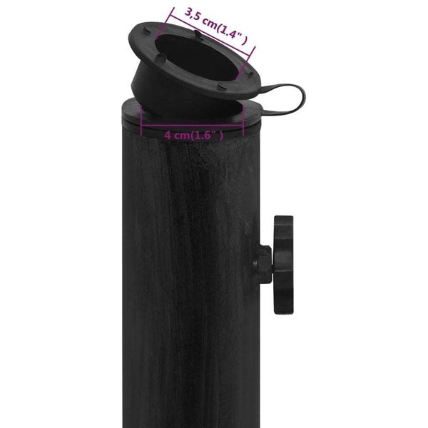 vidaXL Umbrella Base Black 44x44x31 cm Cast Iron Carousel 8