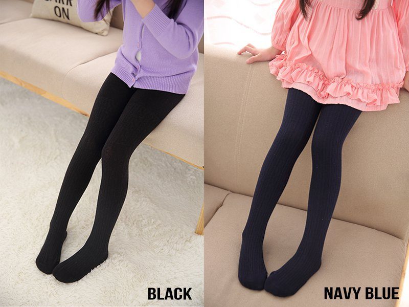 Girls Socks - (3 Black + 3 Navy Blue) Carousel 1