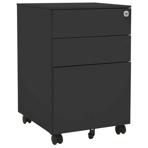 vidaXL Mobile File Cabinet Anthracite 39x45x60 cm Steel Carousel 1