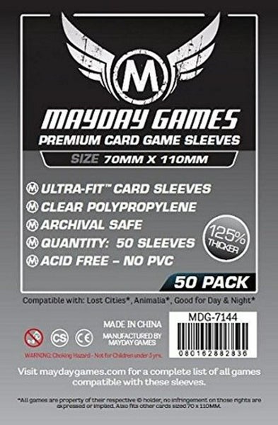 Mayday Games Premium Magnum Sleeve (Silver) - 70 x 110mm, Pack of 50 Carousel 1