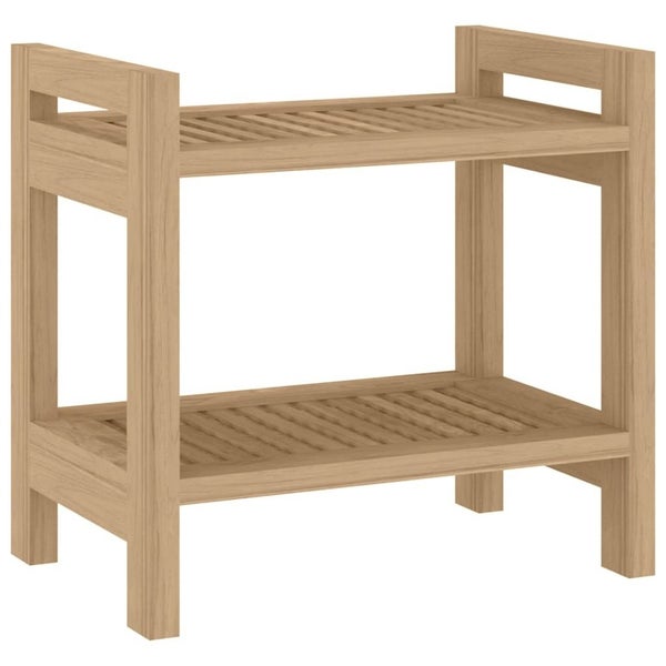 vidaXL Bathroom Side Table 45x30x45 cm Solid Wood Teak Carousel 2