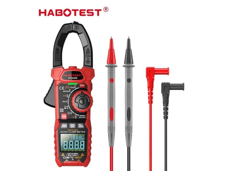 HABOTEST HT208 Digital Clamp Meter 1000A 1000V Multimeter AC DC True RMS Carousel 2