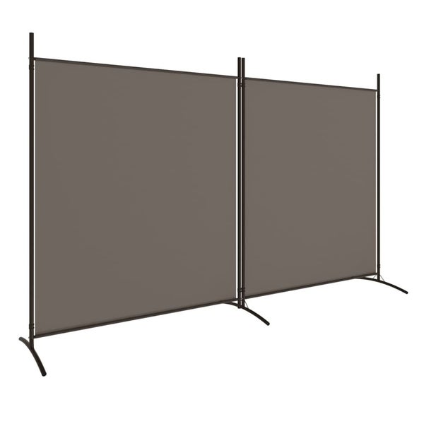 vidaXL 2-Panel Room Divider Anthracite 348x180 cm Fabric Carousel 2