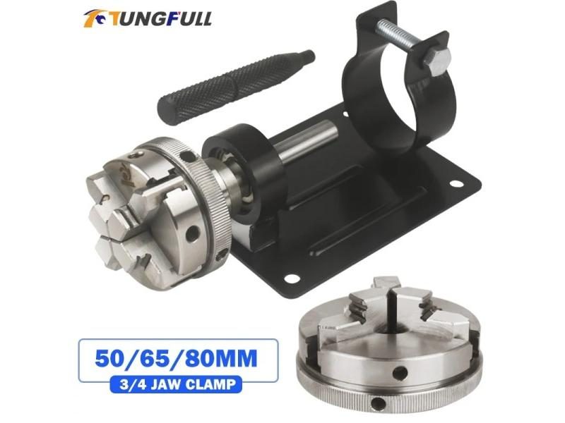 Lathe Chuck 3/4 Jaw Mini Lathe Parts Self-centering Lathe Spindle DIY Lathe Carousel 2