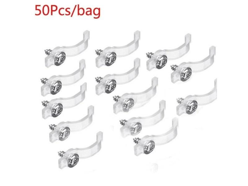 50x Light Strip Fixer Clips Connector For Fix 5050 RGB Single Color LED Strips Carousel 1