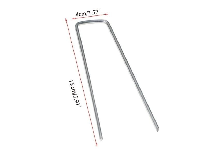 50 Pcs Weedproof Cloth Ground Nail For Fixing Weed Mesh Floor Carousel 1