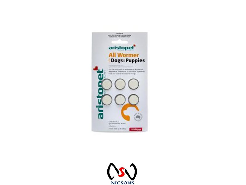 Aristopet All Wormer for Dog & Puppies 6pk (1 tablet per 10kg) Carousel 1