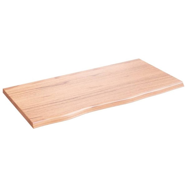 vidaXL Wall Shelf Light Brown 80x40x2 cm Treated Solid Wood Oak Carousel 1
