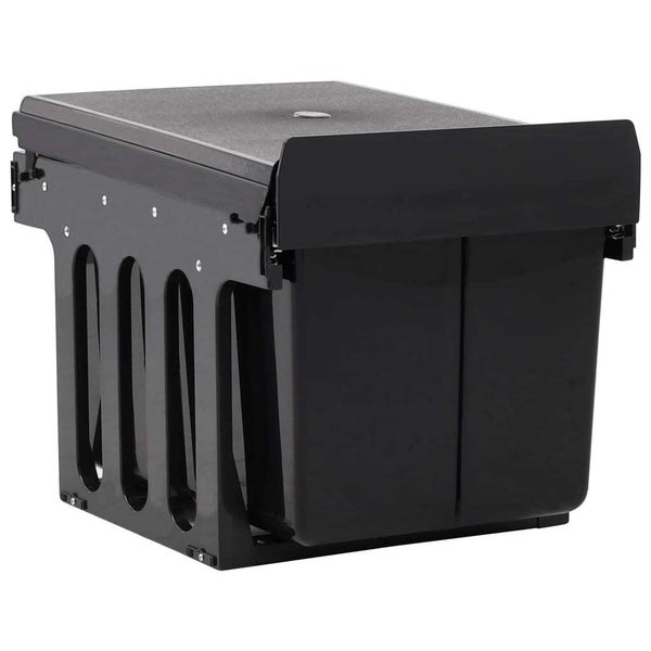 vidaXL Kitchen Cupboard Pull-out Dustbin Soft-Close 48 L Carousel 2