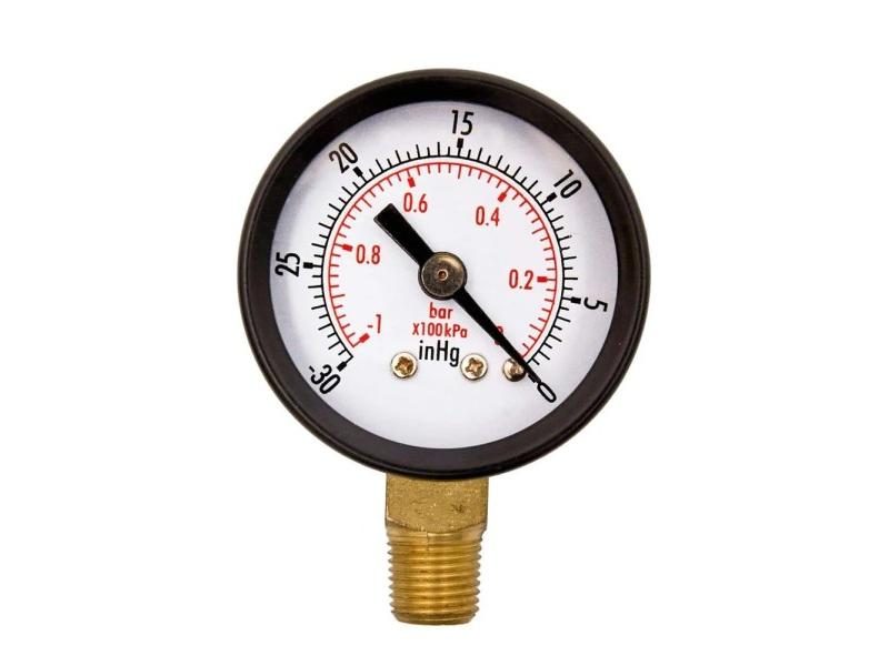 Vacuum/Air Pressure Gauge Mini Dial Dual Scale Dial 1/4 "NPT-30HG/0PS Vacuum Carousel 2