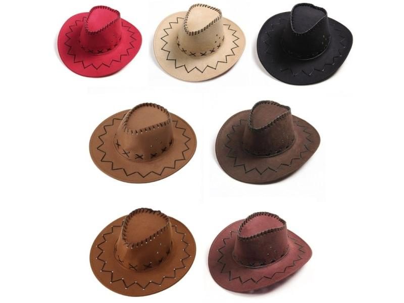Fashion Simple Kids Cowboy Child Cowgirl Hats For Halloween Birthday Costumes Carousel 1