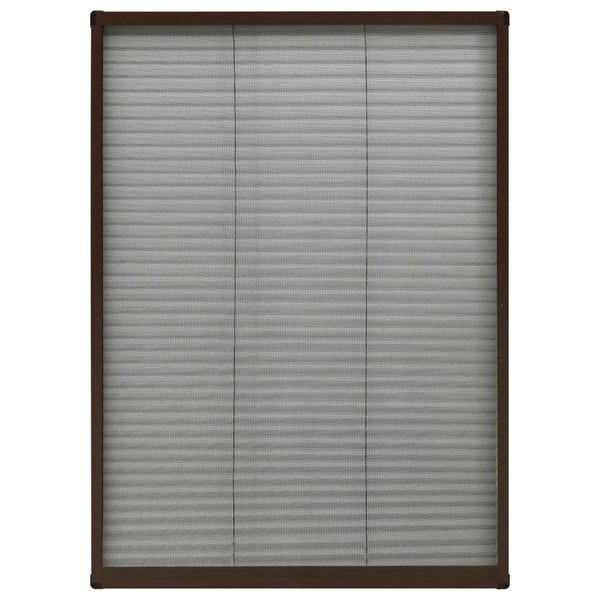 vidaXL Plisse Insect Screen for Windows Aluminium Brown 80x120 cm Carousel 2