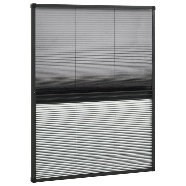 vidaXL Plisse Insect Screen for Windows Aluminium 80x100 cm with Shade Carousel 2