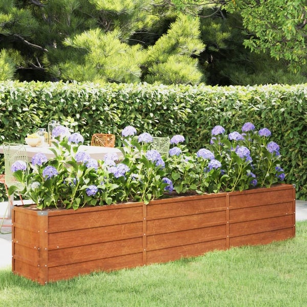 vidaXL Garden Raised Bed Rusty 240x40x45 cm Corten Steel Carousel 1