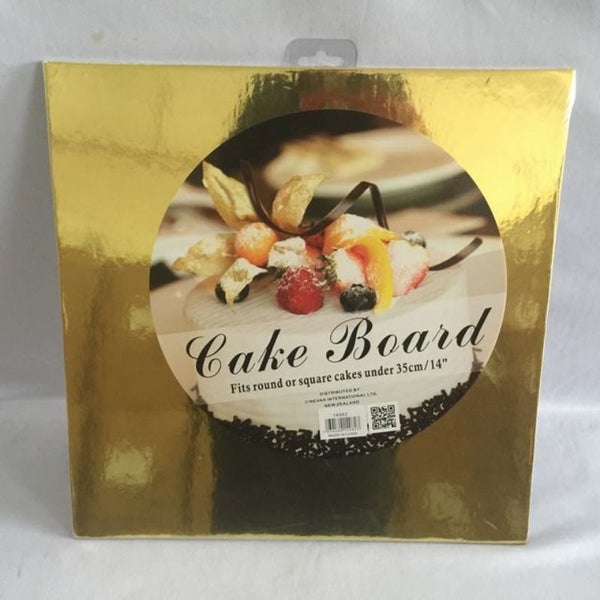 Cake Board - Square Gold 35cm (Set of 10) Carousel 1