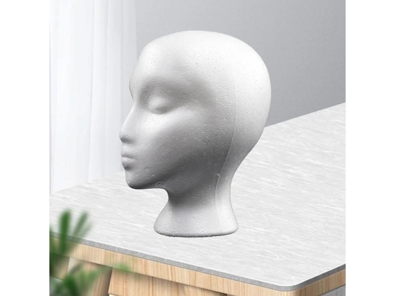 Women's Polystyrene Head Model For Home Travel Salon Practical Durable Carousel 2