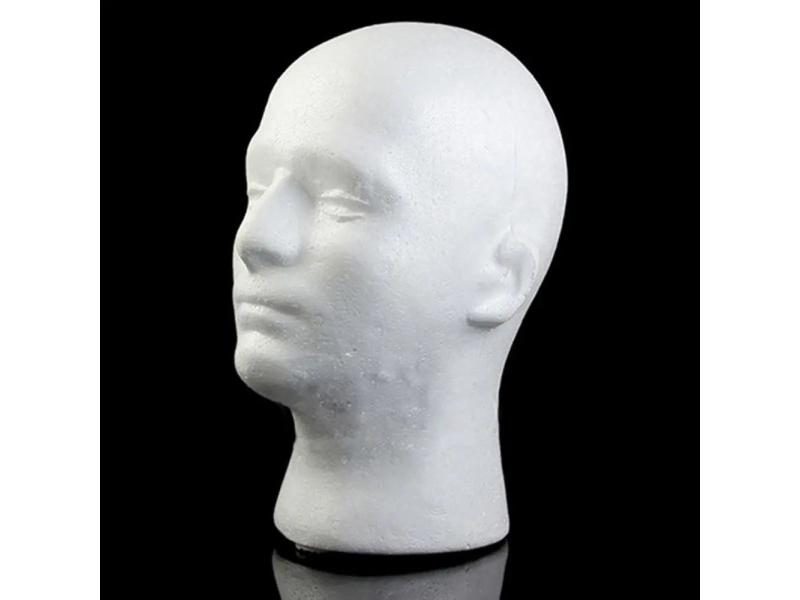 Black Foam Mannequin Hair Head With Glasses Headset For Wig Display Carousel 2