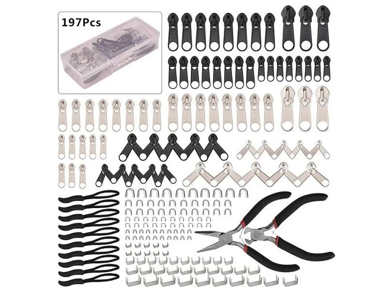 197/84/8pcs Zipper Repair Kit Zipper Replacement Puller For Clothing Tent Carousel 2