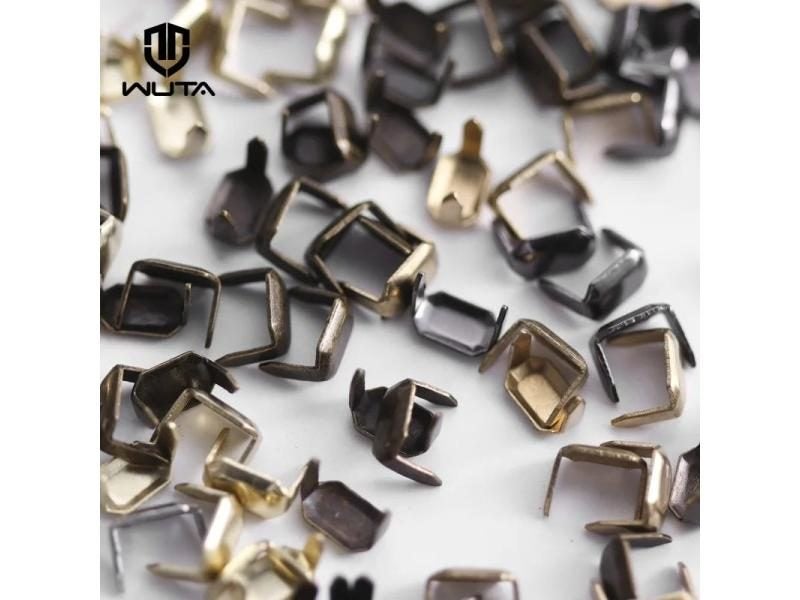 WUTA 50 Set Solid Brass Leather Staples Copper Belt Loops Fastener Holder Carousel 2