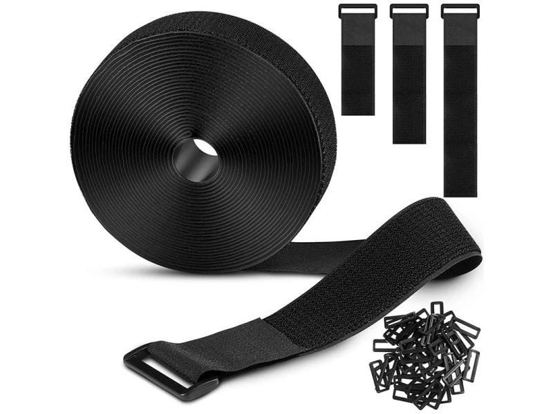 5Meters Adjustable Fastening Hook And Loop Straps With 25 Buckles Free Cut Carousel 2