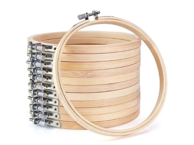 10pcs/Set 10-30cm Wooden Embroidery Hoops Frame Set Bamboo Embroidery Hoop Carousel 2