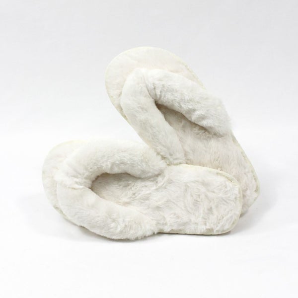 Cream Jandal Plush Slippers by Honeydew Carousel 2