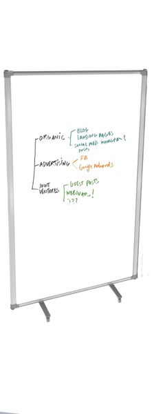 Free Standing Porcelain Whiteboard Partitions 900mm Wide x 1800mm High Carousel 2