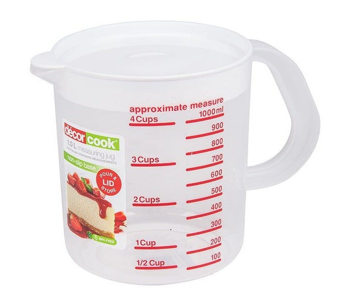 Decor(R) Cook(TM) Measuring Jug with Lid - 1L (Clear) Carousel 1