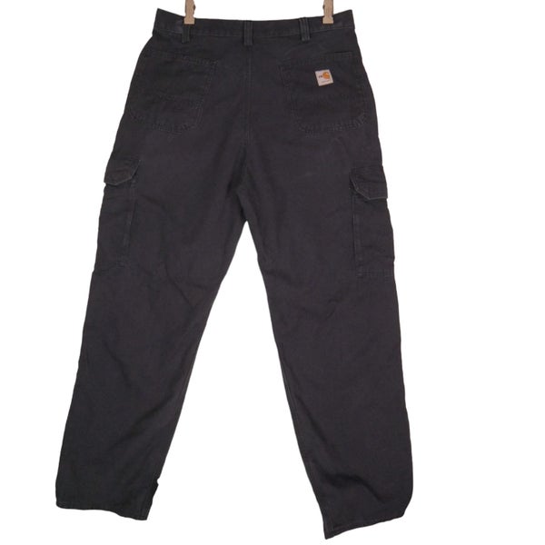 Carhartt Navy Blue Relaxed Fit Cargo Pants 36 x 32 Carousel 1