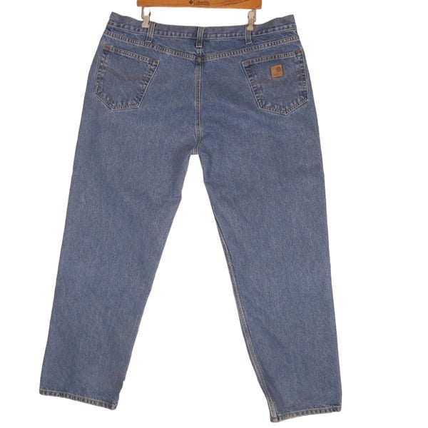 Vintage Carhartt Relaxed Fit Blue Denim Jeans 42 x 34 Carousel 1